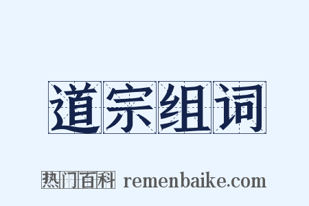 道宗组词是什么意思的图片
